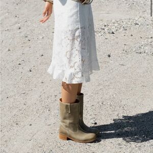 Dico Copenhagen Olive Leather Women's Boots